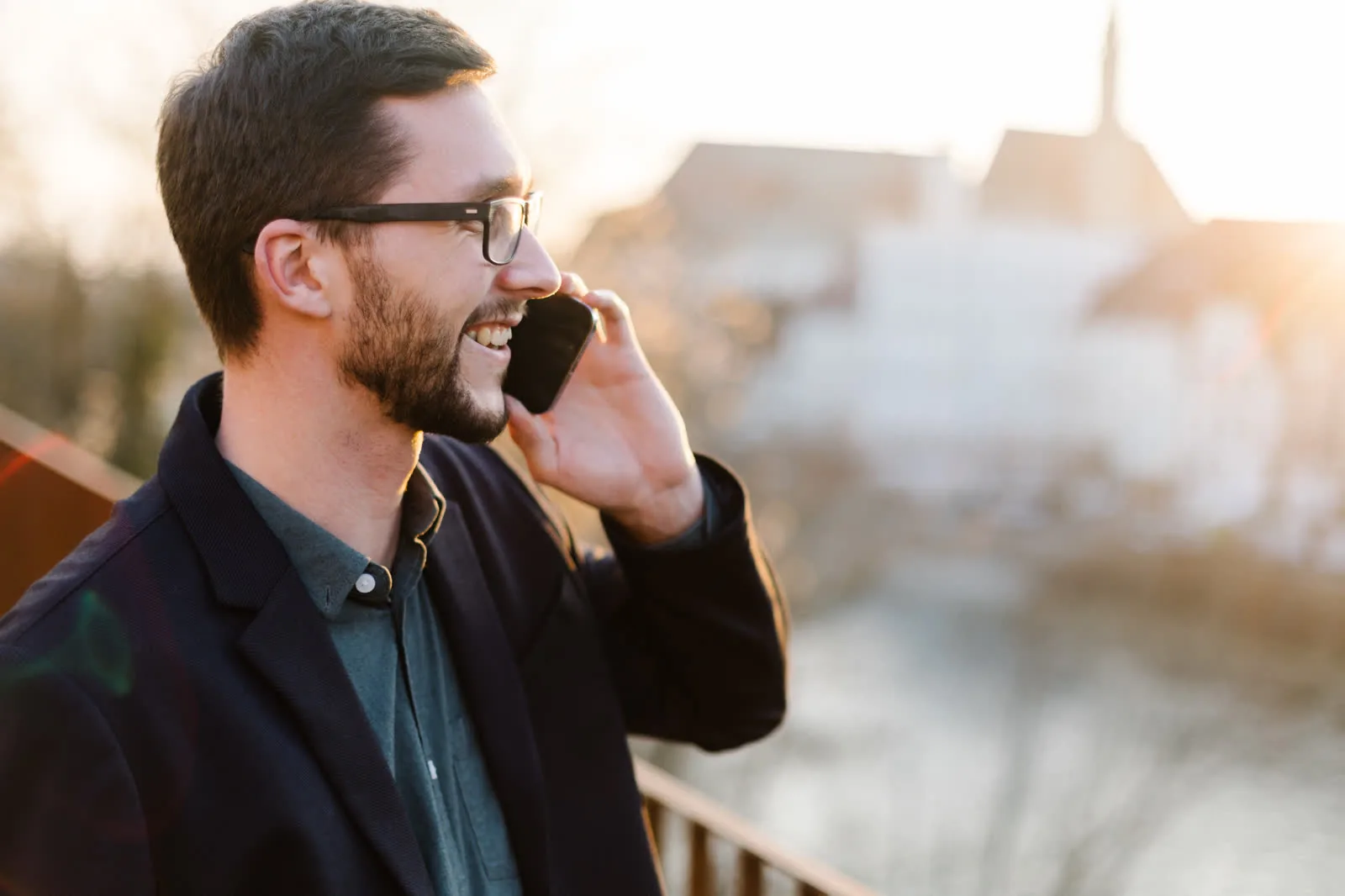 Consultant on the phone with a client